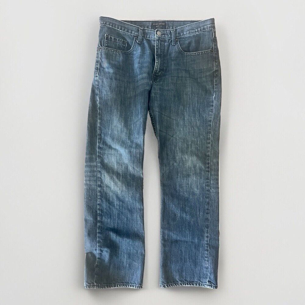 Banana Republic Straight Leg Jeans Mens Size 35x32 Medium Wash